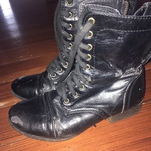 Black Motorcycle/Combat Boots Women’s Size 7.5